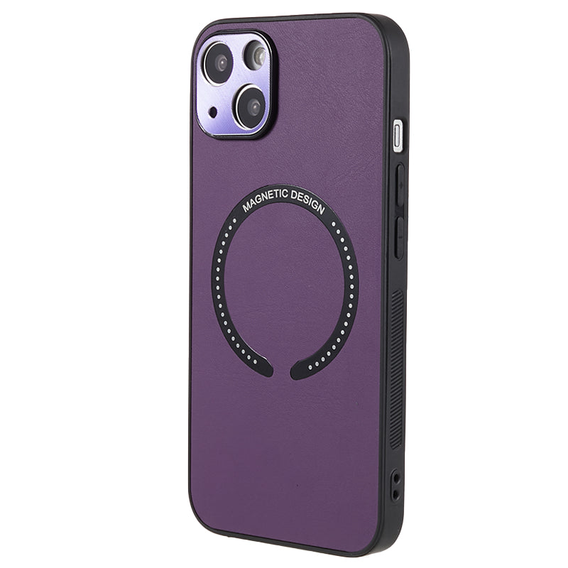 For iPhone 13 6.1 inch Magnetic Phone Case Leather Coated TPU PC Electroplating Cover Compatible with Magsafe For iPhone 13 6.1 inch Magnetic Phone Case Leather Coated TPU PC Electroplating Cover Compatible with Magsafe